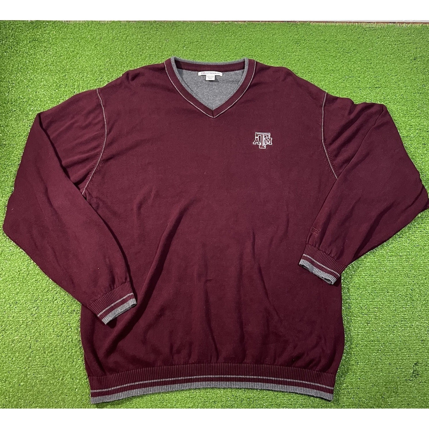 Vintage Texas A&M Golf Sweater 2xl Aggie V Neck Y2k Embroidered Preppy